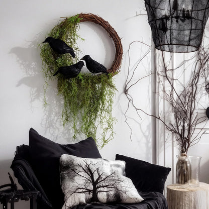 ⭐Haunted Crow Wreath – Create a Spooky Halloween Entrance