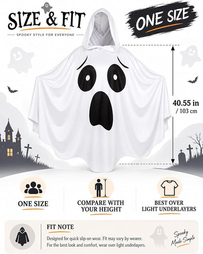 🔥Adult Soft Hooded Ghost Costume