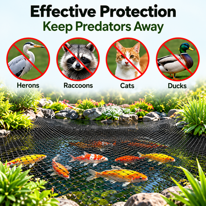 🔥Pond Netting for Koi with Stakes