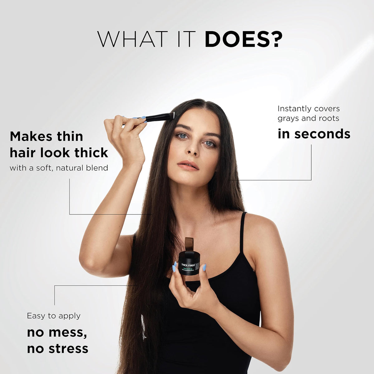 ⭐Instant Root Touch Up Powder – Cover Gray Roots & Sparse Hair in Seconds