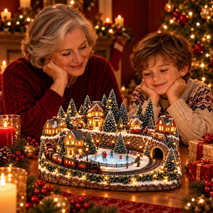 ⭐🚂 Animated Christmas Train Village – A Magical Winter Wonderland