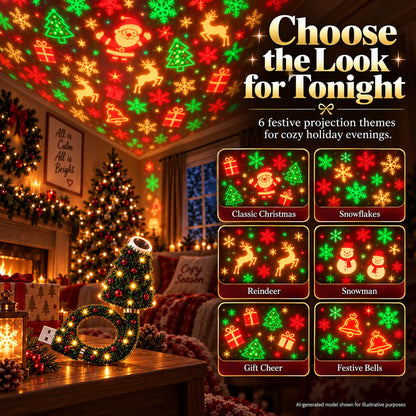 ⭐Christmas Tree Projector – Turn Any Wall Into a Christmas Wonderland