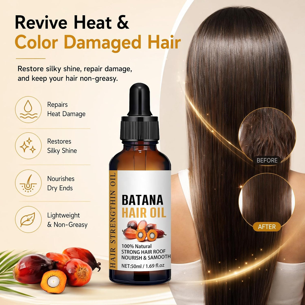 ⭐Hair Growth Oil – Nourishing Scalp Treatment for Smooth, Shiny Hair
