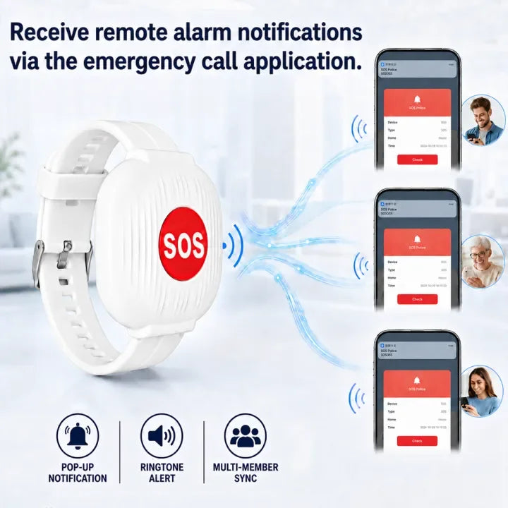 🎁Wearable WiFi SOS Emergency Alert Button for Seniors