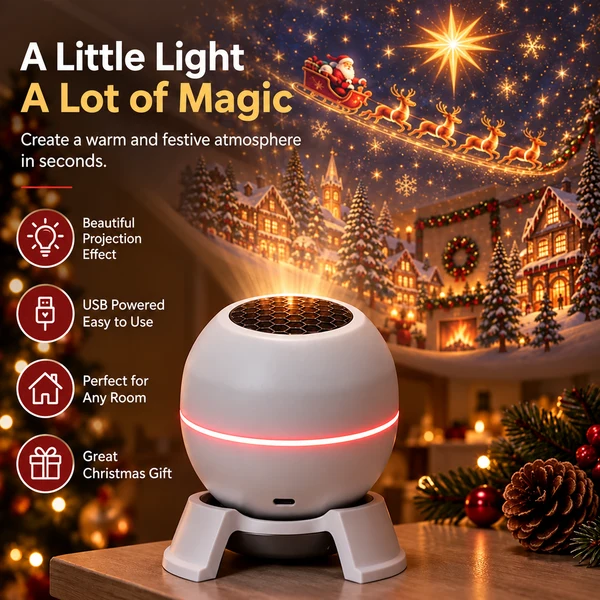 🔥 Last day to save 49% –🎄🎅 Christmas Magic Projection Light – Bring Holiday Scenes to Life
