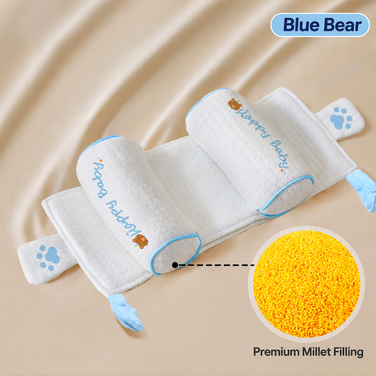 ⭐🧸 Adjustable Baby Pillow – Soft & Breathable Support for 0–6 Months