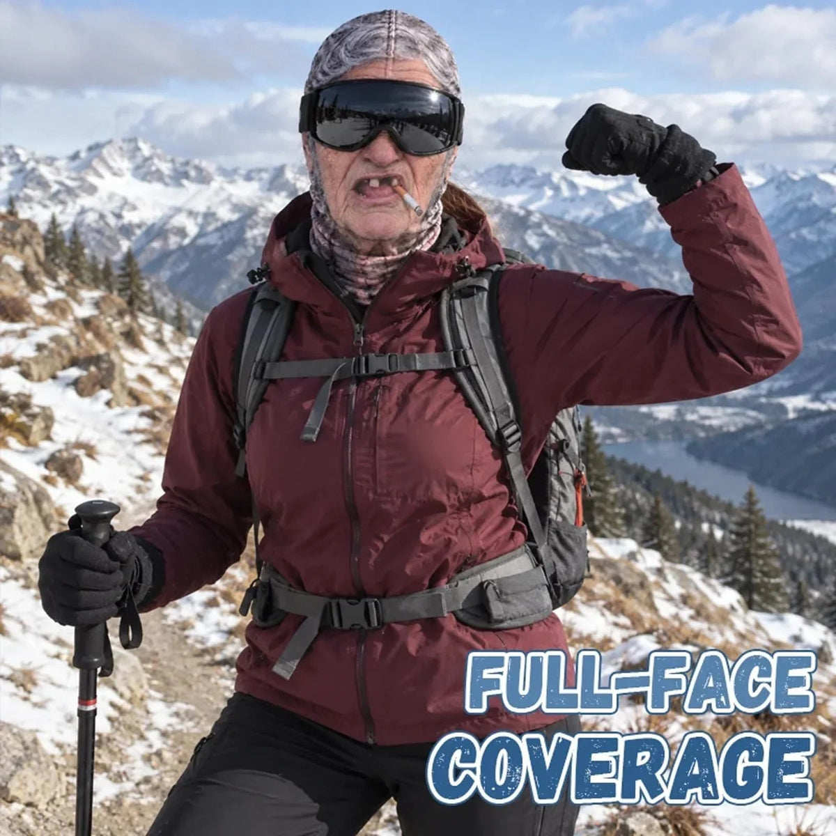 🔥Funny Old Man Face Balaclava Mask