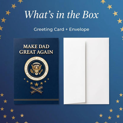 Make Dad Great Again Funny Talking Father's Day Card 🎙️👑