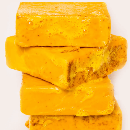 4 Scented Lemon Turmeric & Kojic Acid Brightening Bar (Glow Bar) - Honey Glow