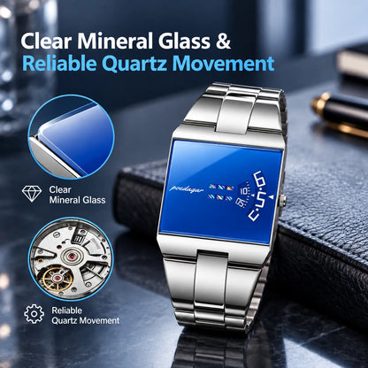 🎁Modern Square Dial Men's Quartz Watch