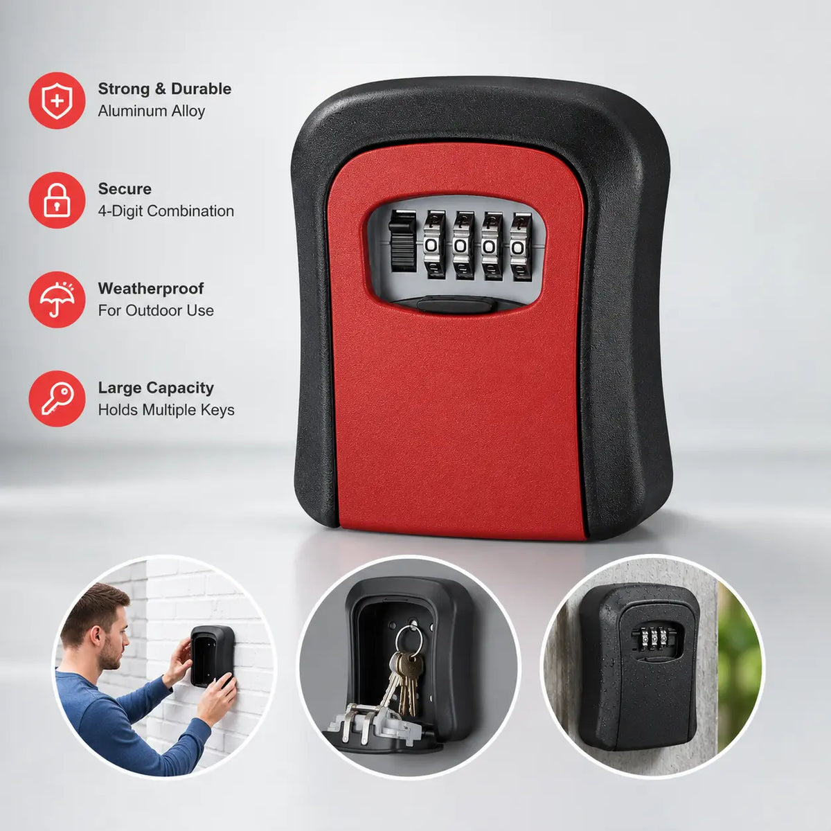 🎉Password Key Lock Box, 4-digit Combination