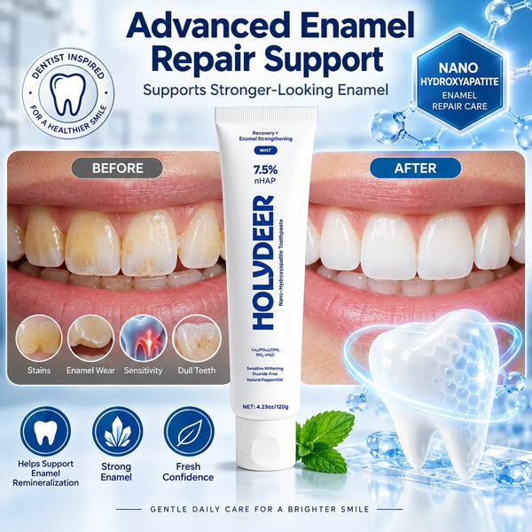 🎁Nano Hydroxyapatite Toothpaste – Fluoride-Free Enamel Care & Gentle Whitening
