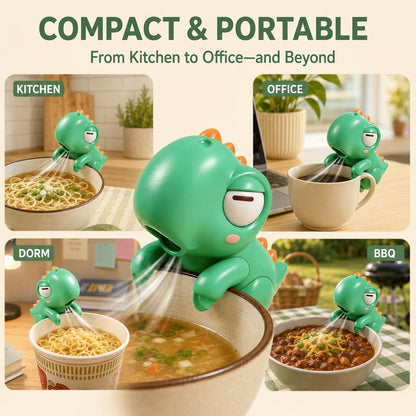 🐘 Clip-On Food Cooling Fan – Hands-Free Cooling for Hot Soup, Coffee & Drinks