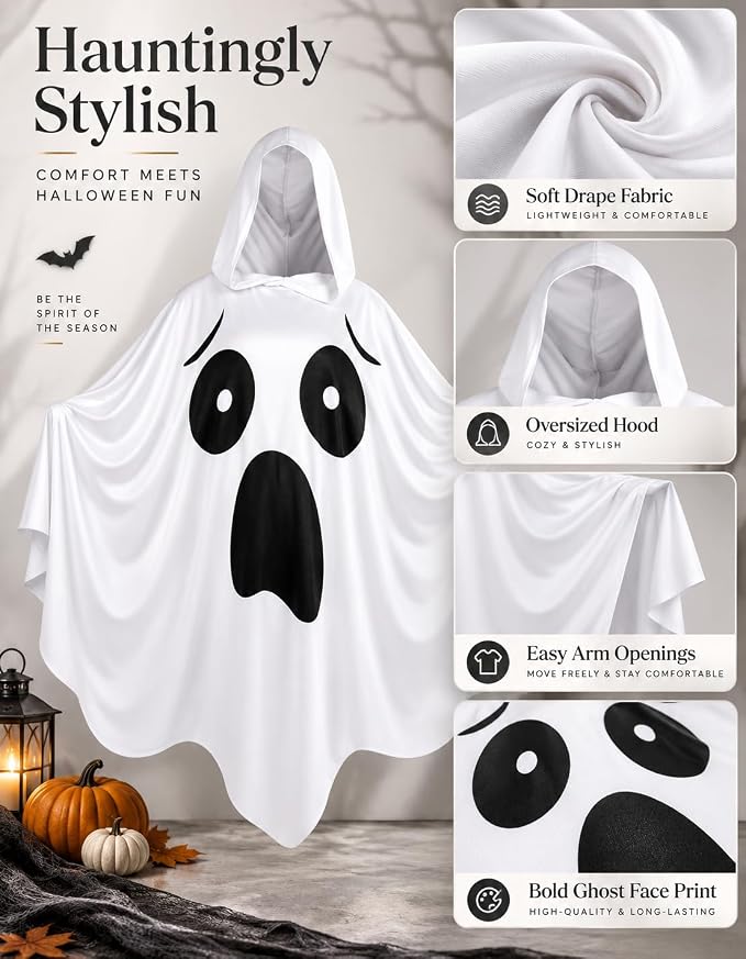 🔥Adult Soft Hooded Ghost Costume