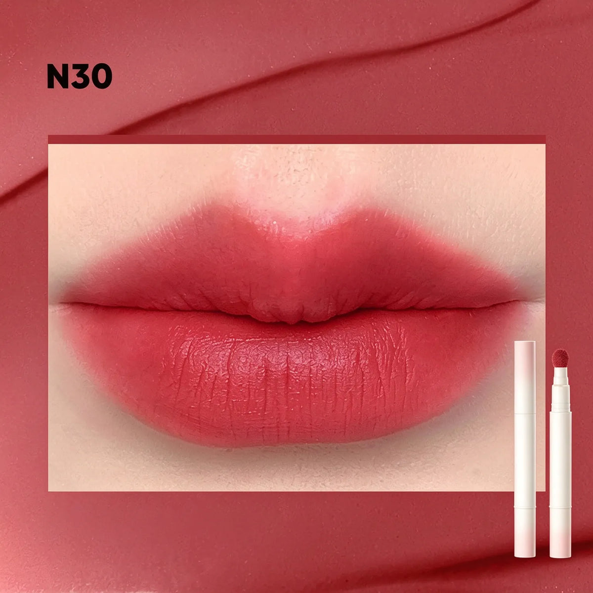 🎁Cushion-Tip Matte Lip & Cheek Tint – Soft-Focus Blur Finish & Buildable Color