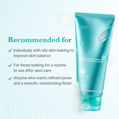 Azelaic Acid & Niacinamide Deep Clean Foam Cleanser