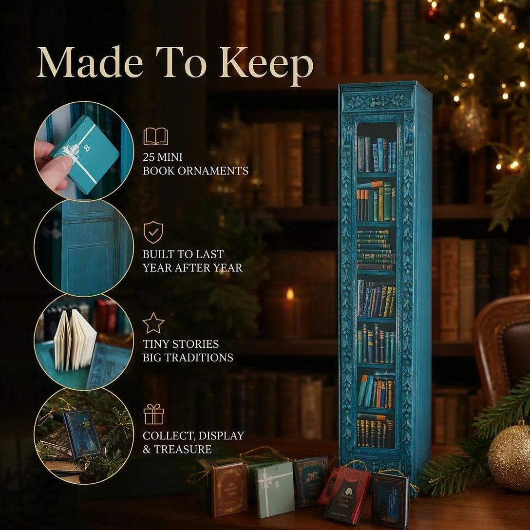 25-Day Book Lover Christmas Ornament Advent Calendar