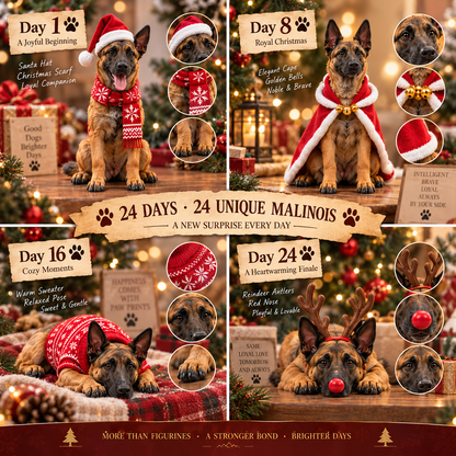🎉24 Days of Belgian Malinois Joy — 24 Unique Collectible Figurines