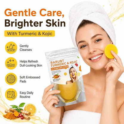🎁Kojic &amp; Turmeric Facial Cleansing Pads – 20 Count