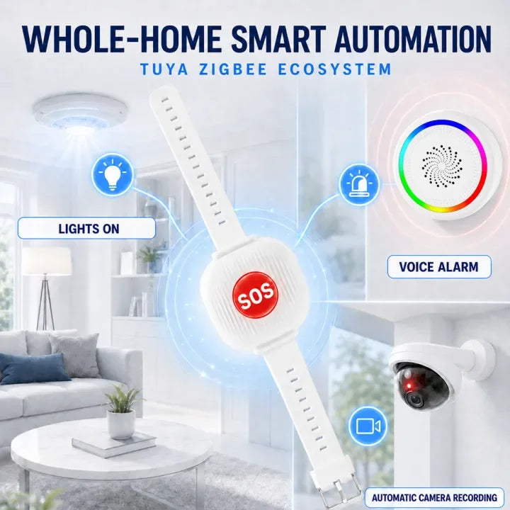 🎁Wearable WiFi SOS Emergency Alert Button for Seniors