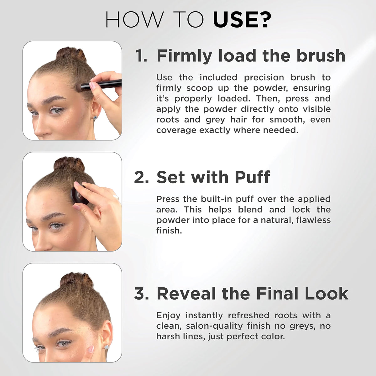 ⭐Instant Root Touch Up Powder – Cover Gray Roots & Sparse Hair in Seconds
