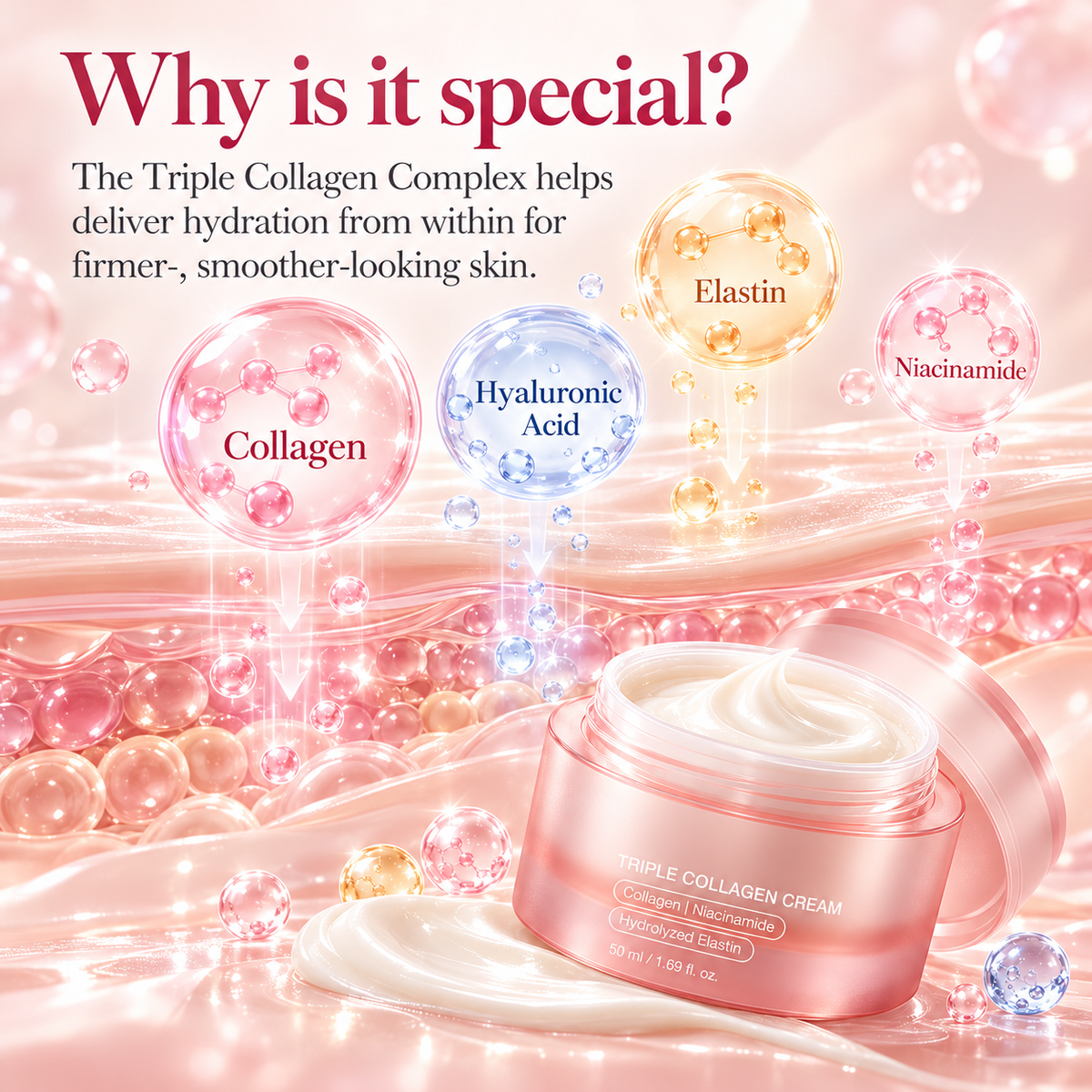 🔥Triple Collagen Cream l Hydrating Moisturizer