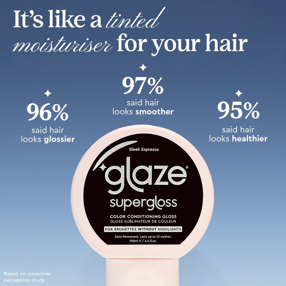 Glaze Supergloss Color Conditioning Gloss – Hydrating Semi-Permanent Color Hair Gloss & Shine Boost – 6.4 Fl Oz