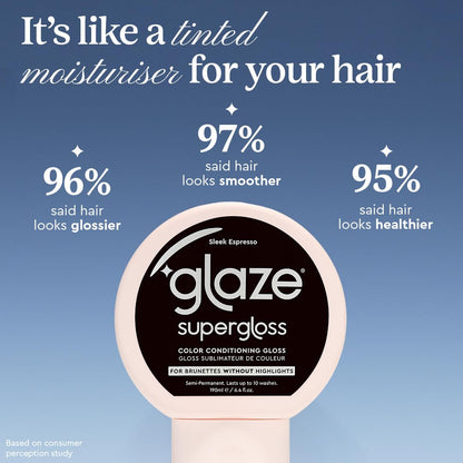 Glaze Supergloss Color Conditioning Gloss – Hydrating Semi-Permanent Color Hair Gloss & Shine Boost – 6.4 Fl Oz