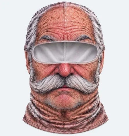 🔥Funny Old Man Face Balaclava Mask