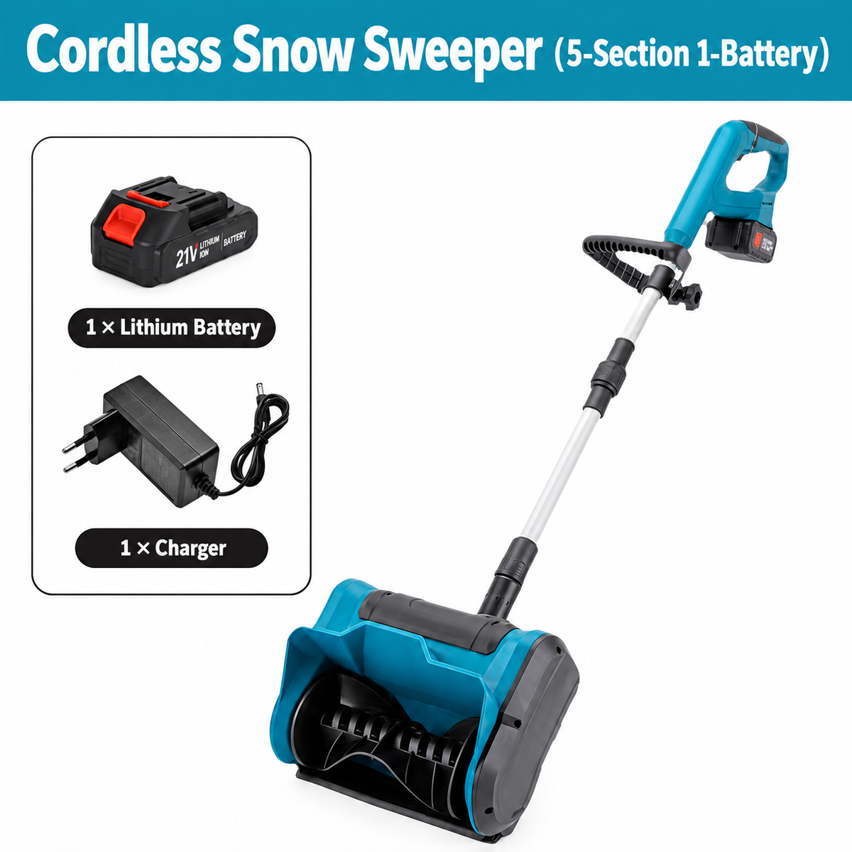 ⭐ Cordless Electric Snow Shovel – Clear 12" Wide Snow & Throw It Up to 23FT