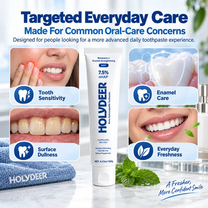 🎁Nano Hydroxyapatite Toothpaste – Fluoride-Free Enamel Care & Gentle Whitening