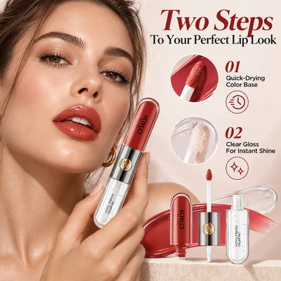 🎁Double Touch Liquid Lipstick & Gloss – Two-Step Long-Lasting Lip Color