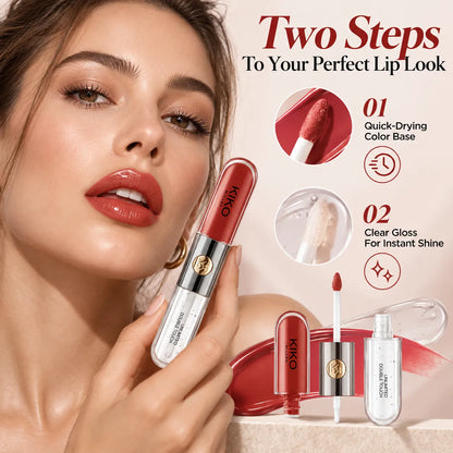🎁Double Touch Liquid Lipstick & Gloss – Two-Step Long-Lasting Lip Color