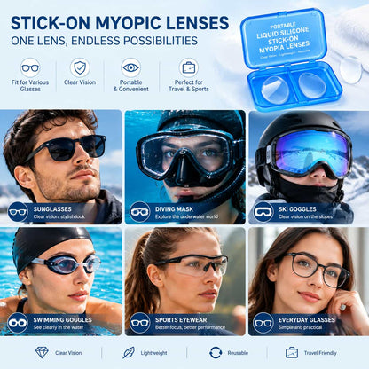 🔥Liquid Silicone Stick-On Lenses for Reading & Myopia