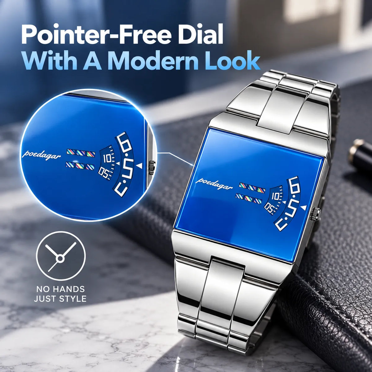 🎁Modern Square Dial Men's Quartz Watch