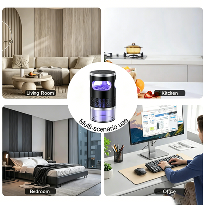 🪰UV Light Suction Flying Insect Trap, Plug-In Bug Catcher for Home Kitchen Bedroom Office