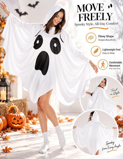 🔥Adult Soft Hooded Ghost Costume