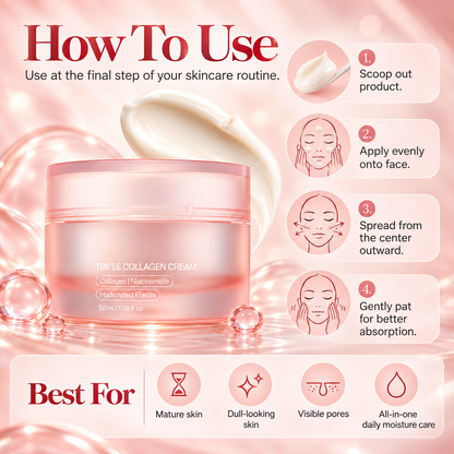 🔥Triple Collagen Cream l Hydrating Moisturizer