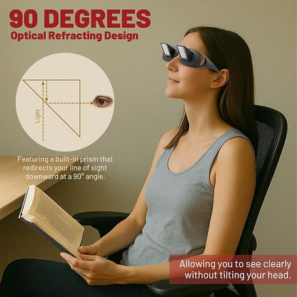 📖 Gafas prismáticas Lazy: gafas para leer y ver la televisión tumbado, con visión periscópica HD