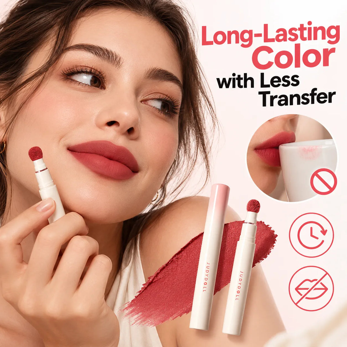 🎁Cushion-Tip Matte Lip & Cheek Tint – Soft-Focus Blur Finish & Buildable Color