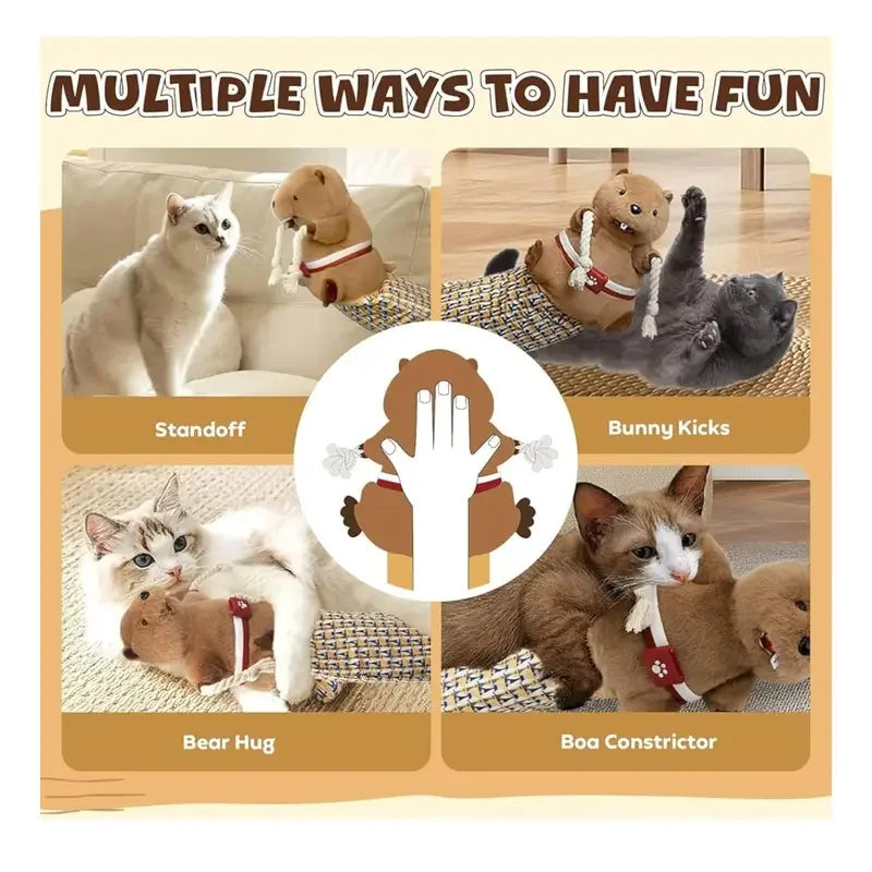 🎁Interactive Cat Wrestling Puppet Toy with Bell &amp; Plush Design