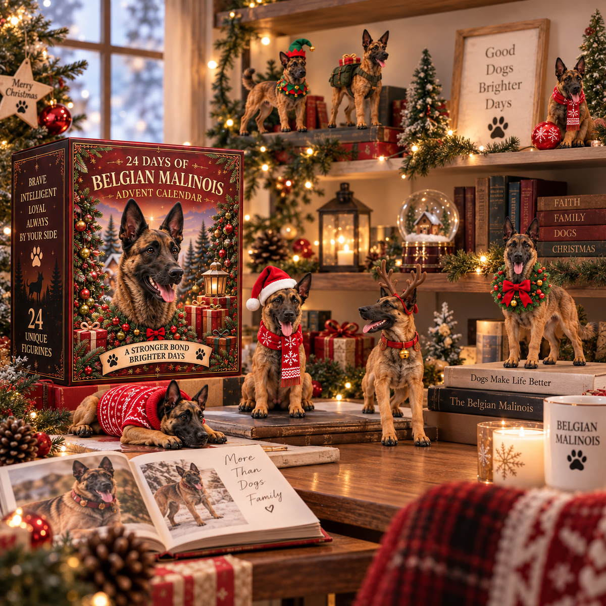 🎉24 Days of Belgian Malinois Joy — 24 Unique Collectible Figurines