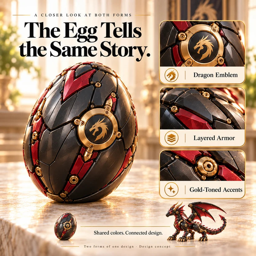 ⭐🐉 Last Day 49% OFF – Folding-Wing Mechanical Dragon Egg