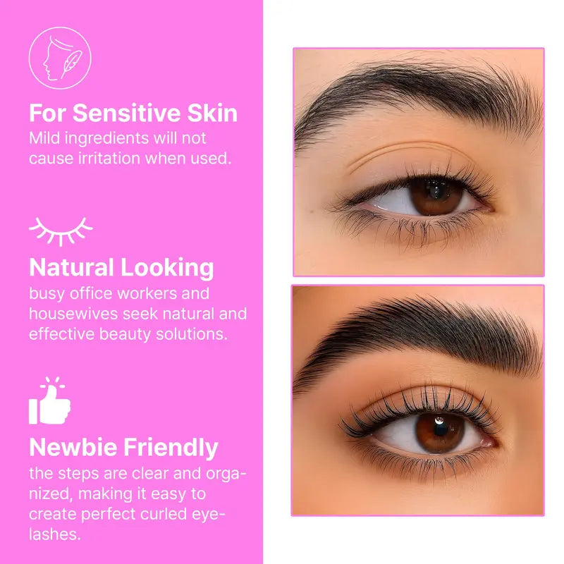 🔥Gentle Formula Eyelash Perm Set with Enhanced Glue Balm