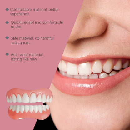 🎁Snap-On Teeth Veneers Set – Removable Upper & Lower Cosmetic Smile Covers