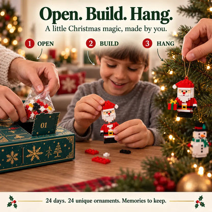 🎁24-Day Mini Christmas Brick Ornament Advent Calendar