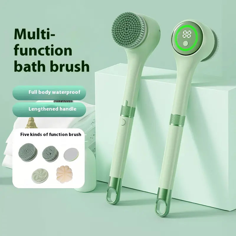 🎁Rechargeable Electric Shower Body Scrubber with 5 Interchangeable Heads