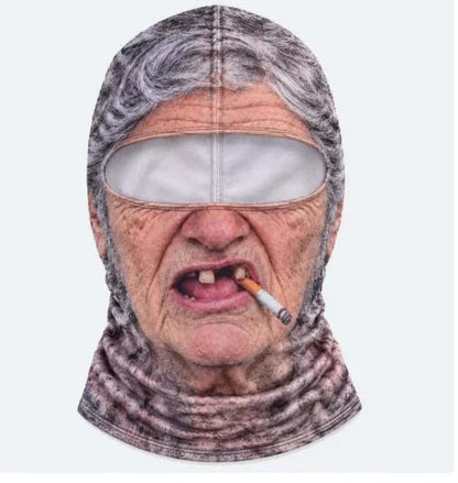 🔥Funny Old Man Face Balaclava Mask