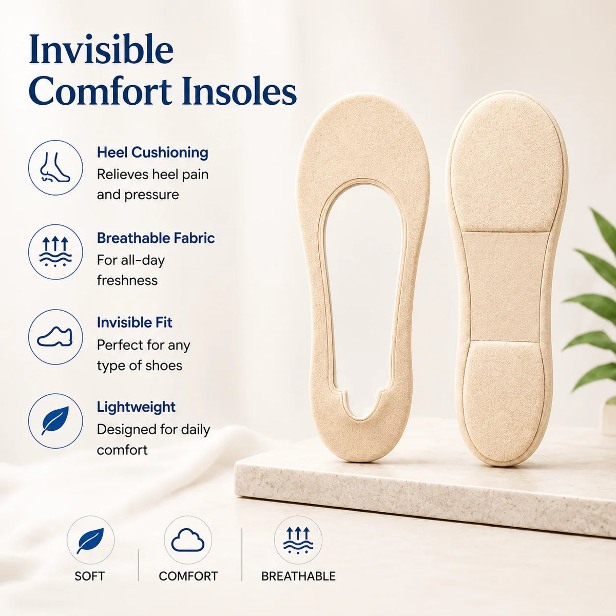 🎁2-Piece Breathable 3D Arch Support Heel Cushion Socks For Wome