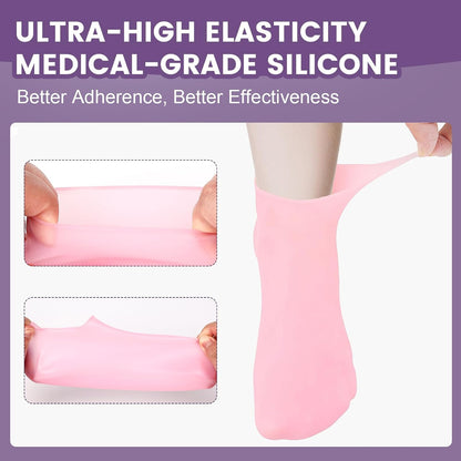 Silicone Socks for Dry Cracked Feet - Women's Moisturizing Foot Socks